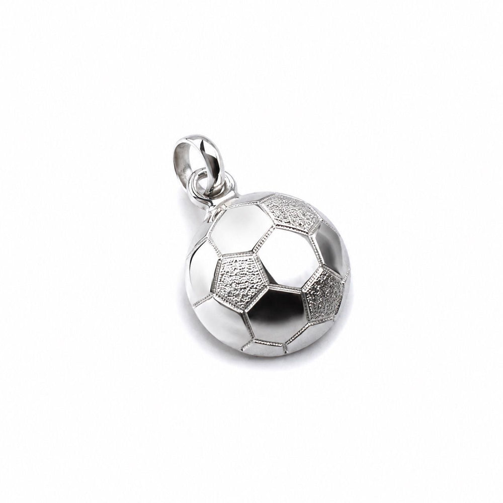 Dije Pelota de Fútbol 3D — Plata 925