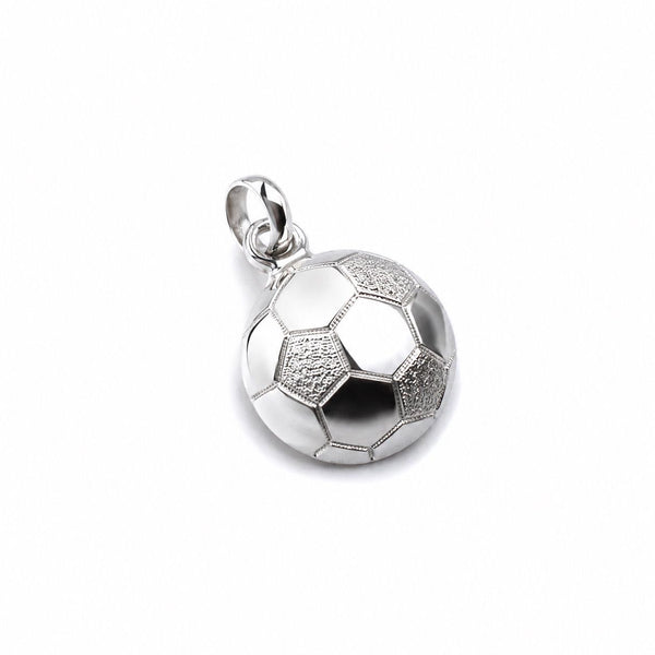 Dije Pelota de Fútbol 3D — Plata 925