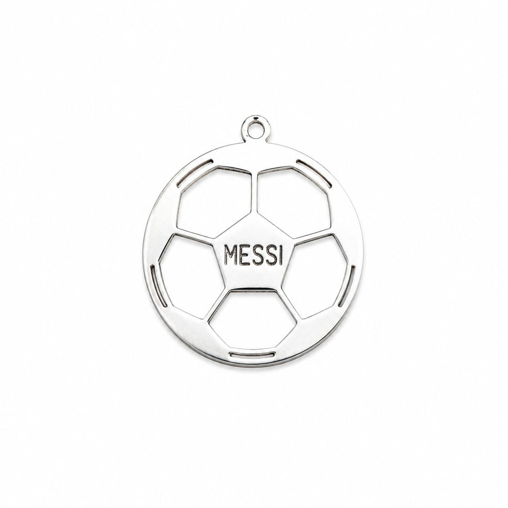 Dije Pelota de Fútbol Messi — Plata 925